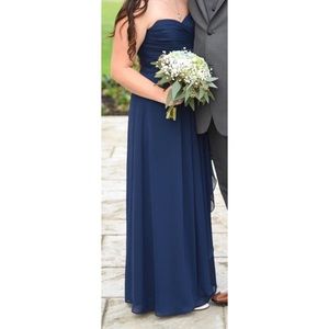 Crinkle Chiffon Dress with Cascade Skirt